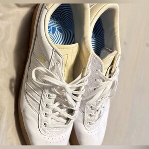Adidas White and Blue Sneakers Classic Design